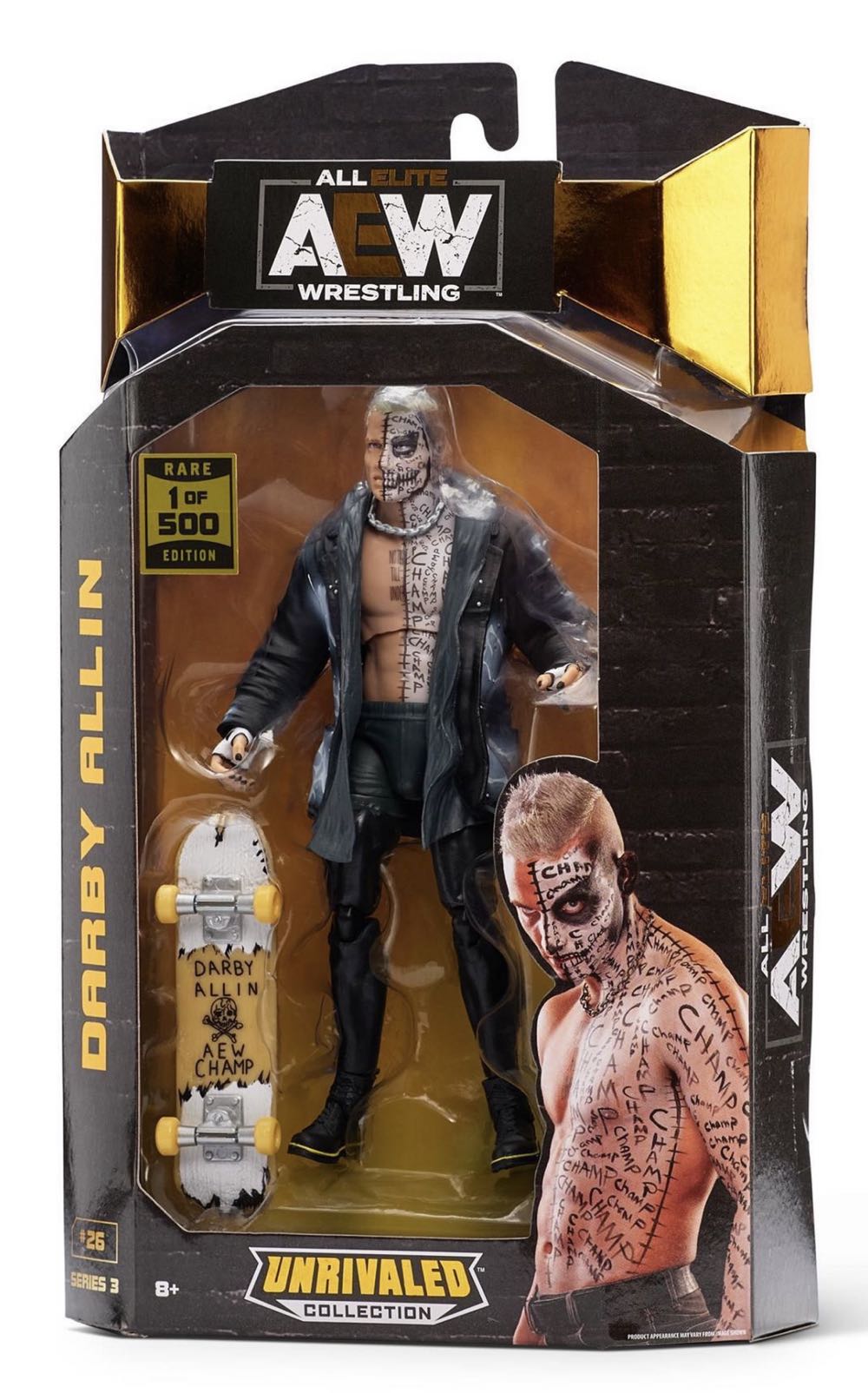 #26 Darby Allin (Rare Edition) - Jazwares (AEW Unrivaled Collection) action figure collectible [Barcode 191726377221] - Main Image 2