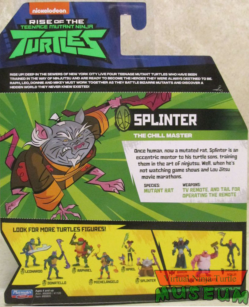 Splinter - Playmates Toys (Rise of the Teenage Mutant Ninja Turtles) action figure collectible - Main Image 2