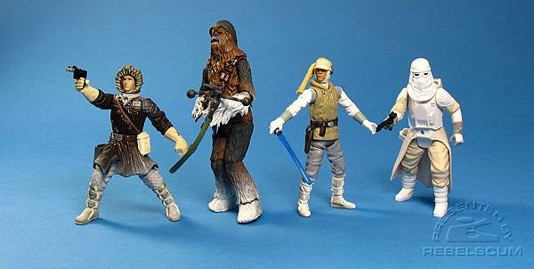 Commemorative Set (Snowtrooper, Luke Skywalker, Han Solo, Chewbacca  - Empire Strikes Back ) - Hasbro (Star Wars - 30th Anniversary Collection) action figure collectible [Barcode 653569183617] - Main Image 2