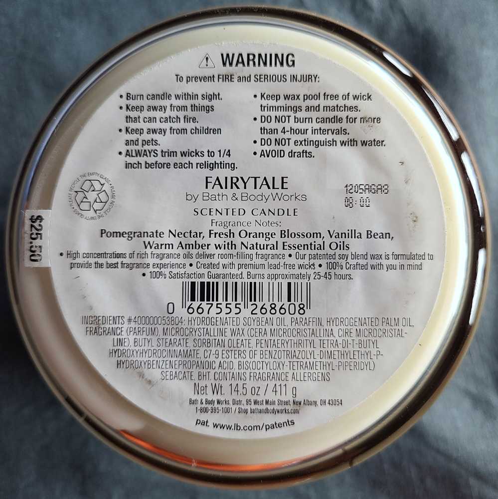 CANDLE: Valentine’s Day Bath & Body Works Fairytale 2021 - Bath & Bodyworks Candle (Enchanted Candles) action figure collectible [Barcode 667555268608] - Main Image 3