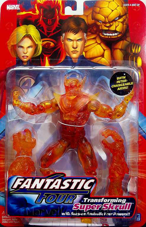 Fantastic Four Classics, Series 1: Super Skrull (Orange Variant) - Toy Biz (Marvel Superheroes) action figure collectible - Main Image 3