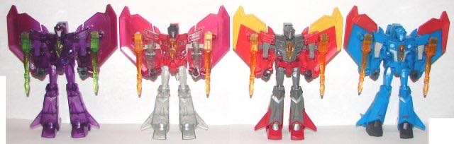 Transformers Cyberverse Starscream, Thundercracker, Skyward, Thrust Sinister Strikeforce Seekers 4-pack Starscream Thundercracker Skywarp Thrust - Hasbro (Transformers) action figure collectible [Barcode 5010993705245] - Main Image 3