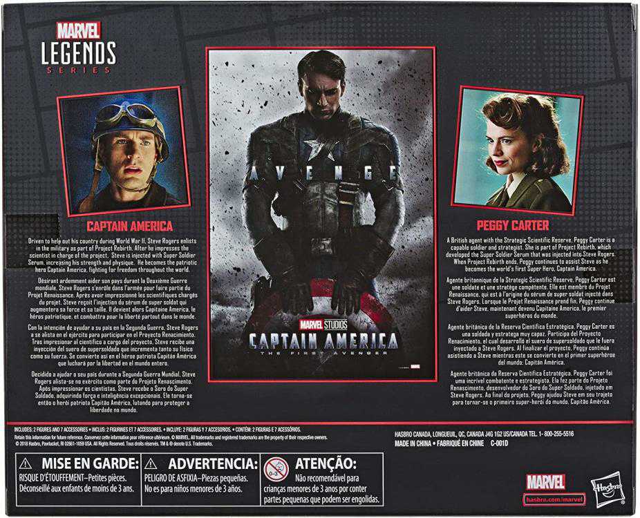 Marvel Legends Captain America: The First Avenger Amazon Exclusive, 80th Anniversary 2-Pack: WW2 Captain America - Hasbro (Marvel Superheroes) action figure collectible - Main Image 4