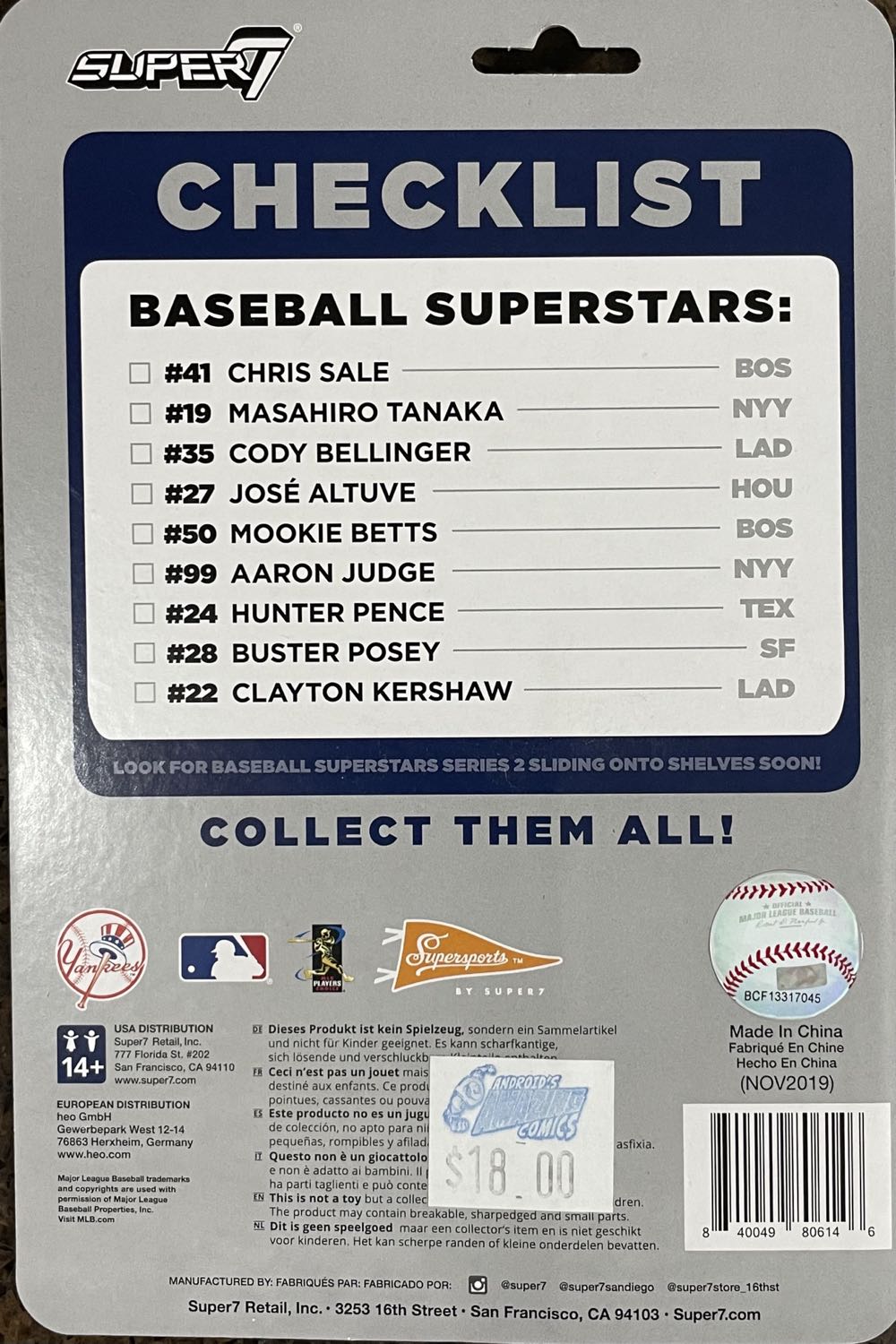 Aaron Judge-New York Yankees - Super 7 action figure collectible [Barcode 840049806146] - Main Image 2
