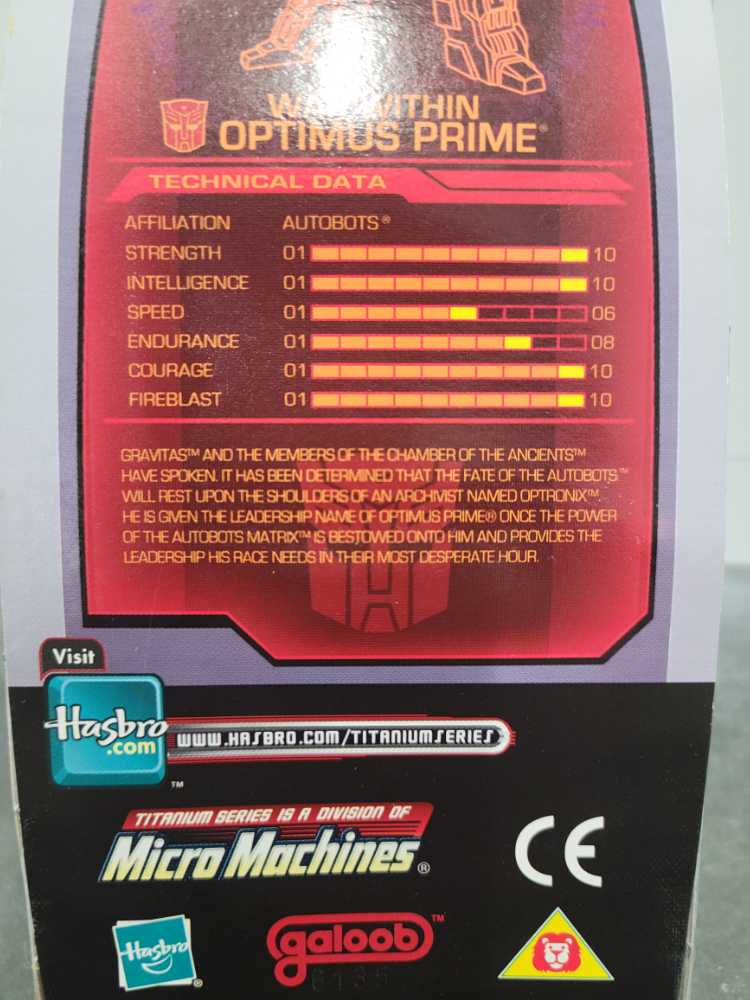 Optimus Prime War Within  - Galoob (Titanium 3”) action figure collectible - Main Image 4