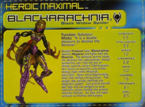 Beast Machines Blackarachnia - Kenner (Beast Machines) action figure collectible - Main Image 3