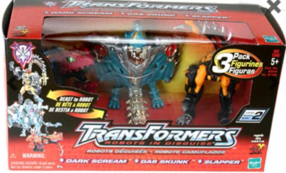 Transformers RID Gas Skunk, Dark Scream, Slapper - Hasbro (Transformers Robots In Disguise) action figure collectible - Main Image 1