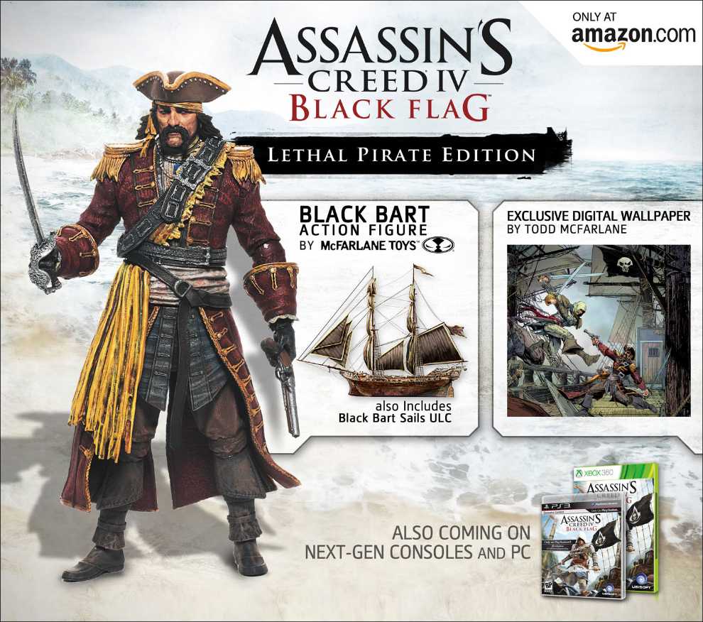 Mcfarlane Toys Assassin’s Creed IV Black Flag Black Bart Bartholomew Roberts  - McFarlane Toys action figure collectible [Barcode 787926810059] - Main Image 2