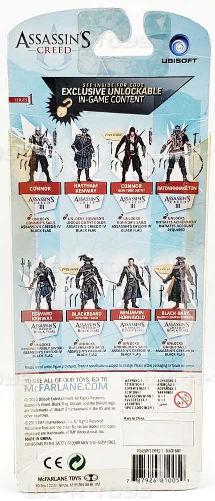 Mcfarlane Toys Assassin’s Creed IV Black Flag Black Bart Bartholomew Roberts  - McFarlane Toys action figure collectible [Barcode 787926810059] - Main Image 3