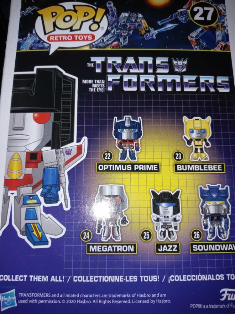 Transformers- Starscream Funko 27 - Funko (Transformers) (Transformers) action figure collectible [Barcode 889698509701] - Main Image 3