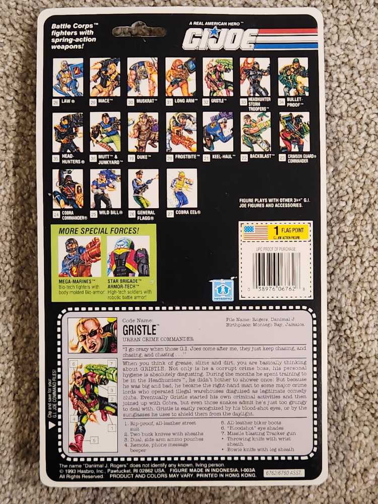 Gristle [v1] - Hasbro (G.I. Joe: A Real American Hero: Battle Corps) action figure collectible [Barcode 038976067628] - Main Image 2