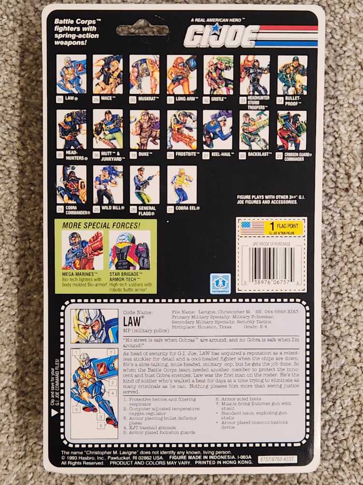 Law [v3] - Hasbro (G.I. Joe: A Real American Hero: Battle Corps) action figure collectible [Barcode 038976067574] - Main Image 2