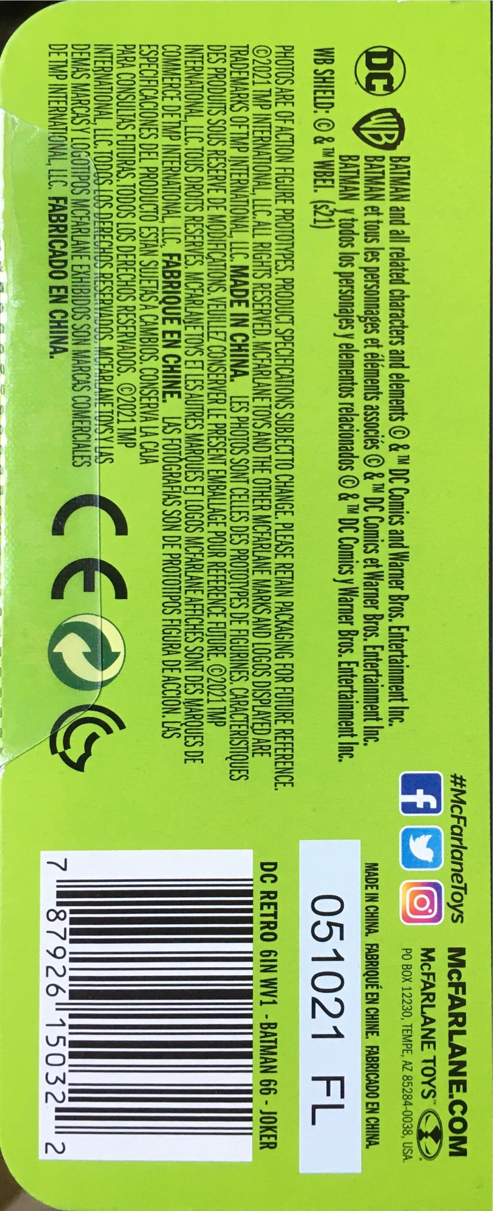 The Joker - McFarlane Toys (DC Retro) (Batman Classic TV Series) action figure collectible [Barcode 787926150322] - Main Image 4