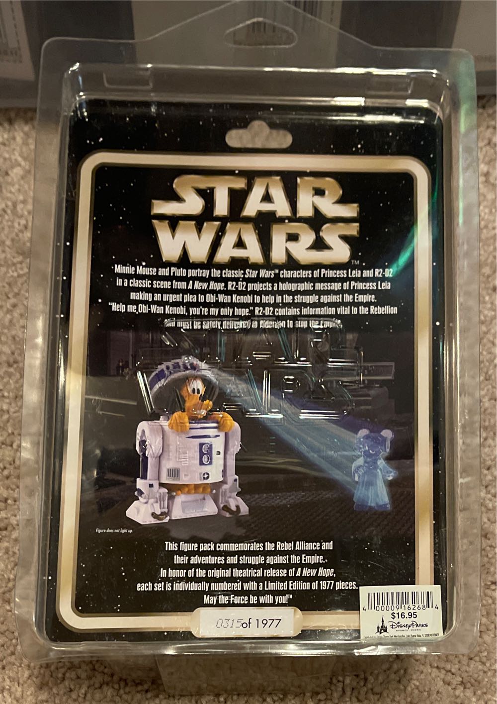 Star Wars: Pluto and Minnie Mouse as R2-D2 and Princess Leia - Disney Parks (Disney Star Wars) action figure collectible [Barcode 400009162684] - Main Image 2