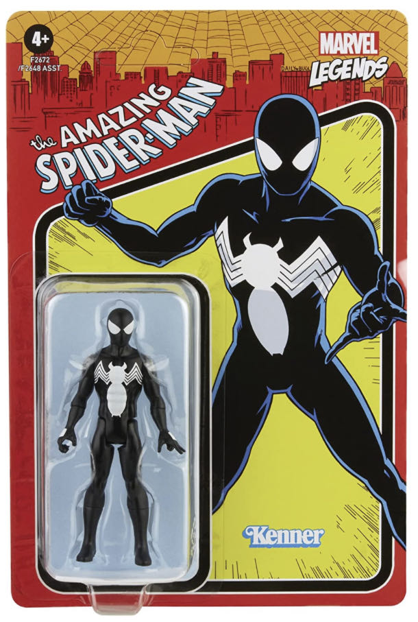 Symbiote Spider-man - Hasbro (Marvel Legends 3.75” Kenner Retro) action figure collectible [Barcode 5010993848867] - Main Image 2