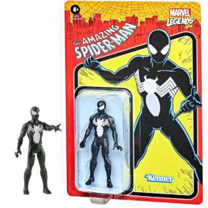 Symbiote Spider-man - Hasbro (Marvel Legends 3.75” Kenner Retro) action figure collectible [Barcode 5010993848867] - Main Image 3