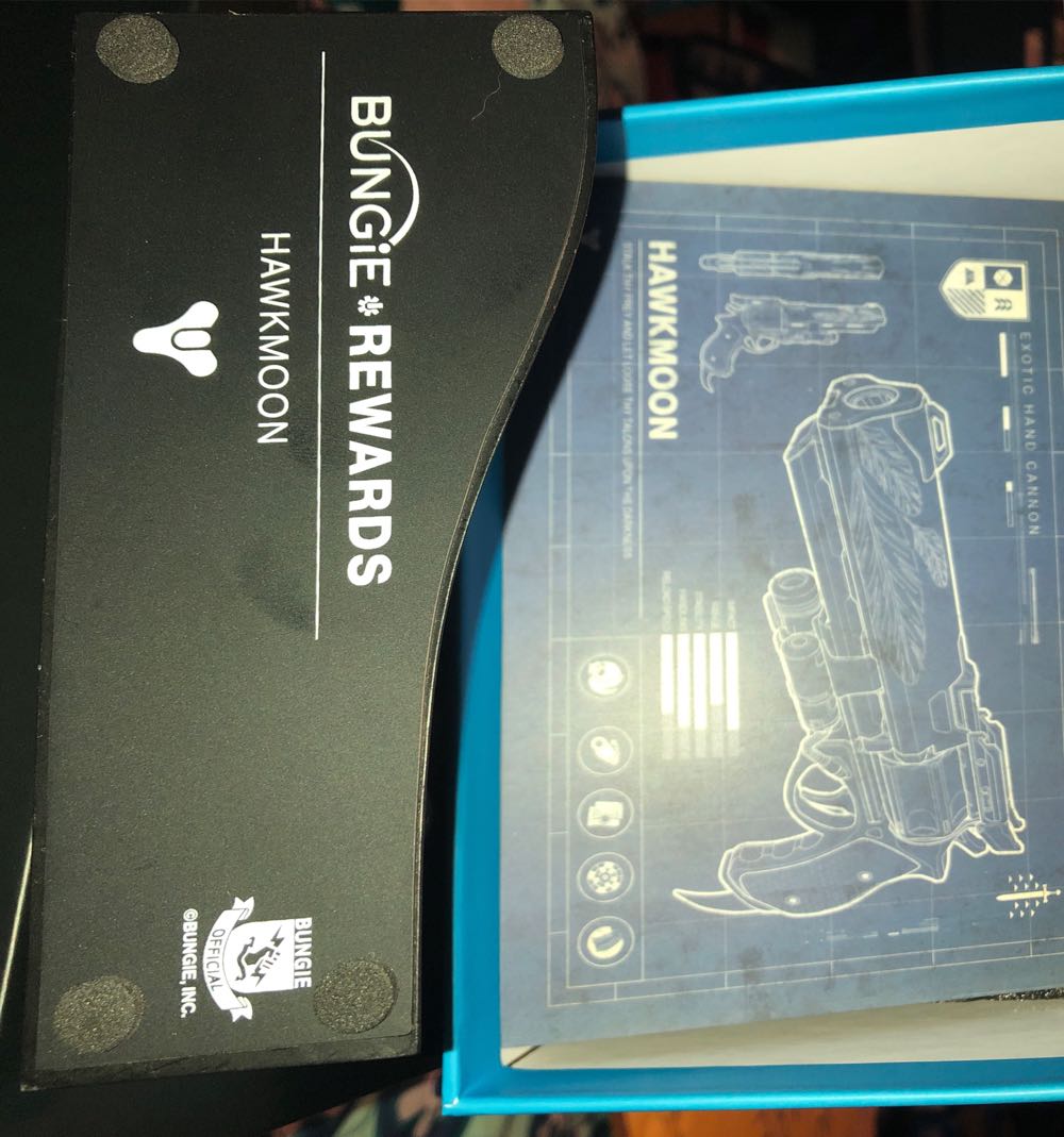 Bungie Store Bungie Rewards: Hawkmoon Hand Cannon Miniature Replica New  action figure collectible [Barcode 846438005282] - Main Image 4
