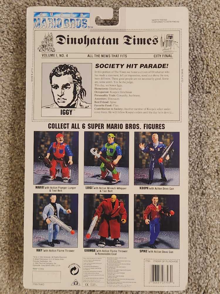 Iggy (The Cowardly) - Ertl (Super Mario Bros.) action figure collectible [Barcode 036881077930] - Main Image 2
