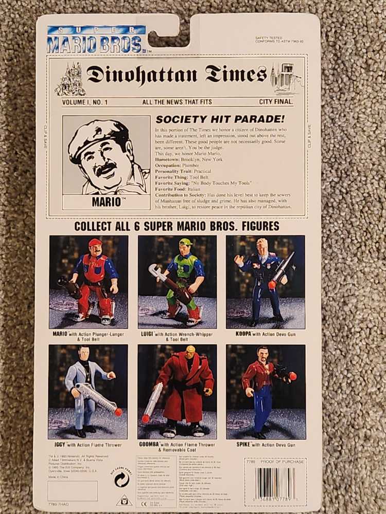 Mario - Nintendo (Super Mario Bros. The Movie) action figure collectible [Barcode 036881077893] - Main Image 2