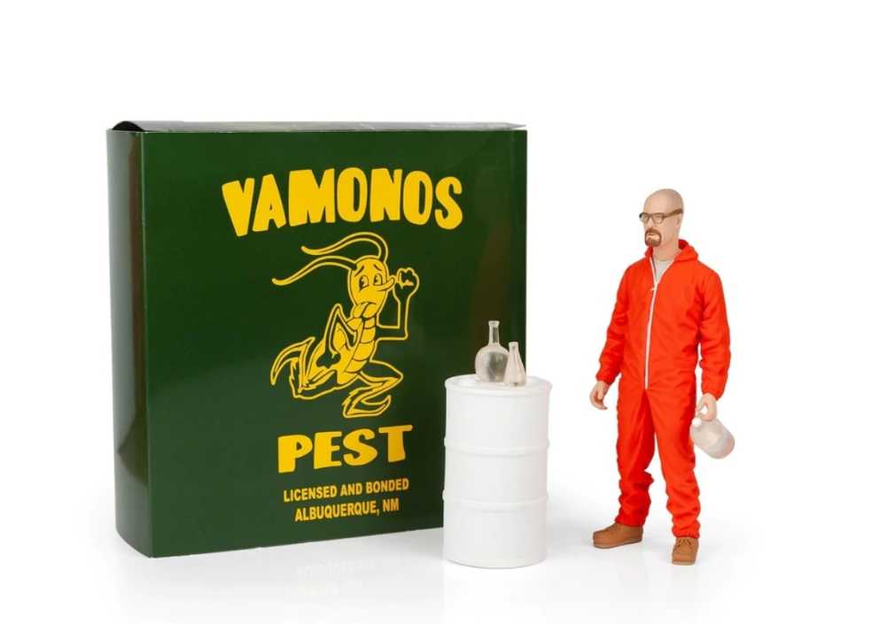 Walter White (Orange Hazmat) - Mezco Toyz (Breaking Bad) action figure collectible [Barcode 696198751505] - Main Image 3