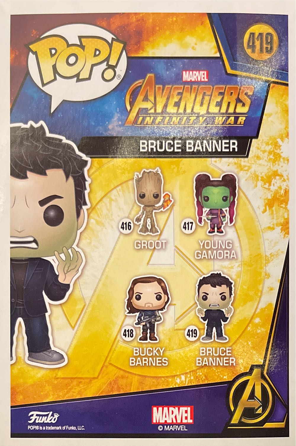 Funko Pop! Marvel #419 Bruce Banner - Funko Pop! (Hulk) action figure collectible - Main Image 2