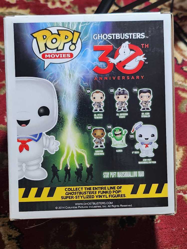 Funko Pop Movies 109: Ghostbusters Toasted Stay Puft Marshmallow Man Figure 6” - Funko action figure collectible [Barcode 849803043827] - Main Image 2