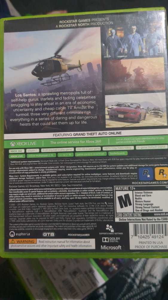 Grand Theft Auto V Xbox 360  action figure collectible [Barcode 710425491245] - Main Image 2