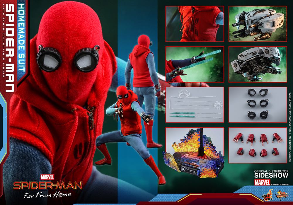 Hot Toys MMS 552 Spider-Man Far From Home Spider-Man (Homemade Suit) - Hot Toys (Spider-Man) action figure collectible - Main Image 2