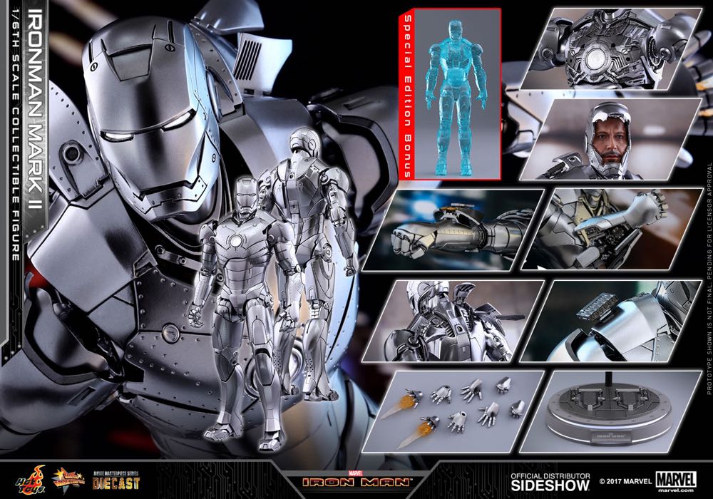 Hot Toys MMS 431 Iron Man Mark II Die-Cast - Hot Toys (Iron Man) action figure collectible - Main Image 2