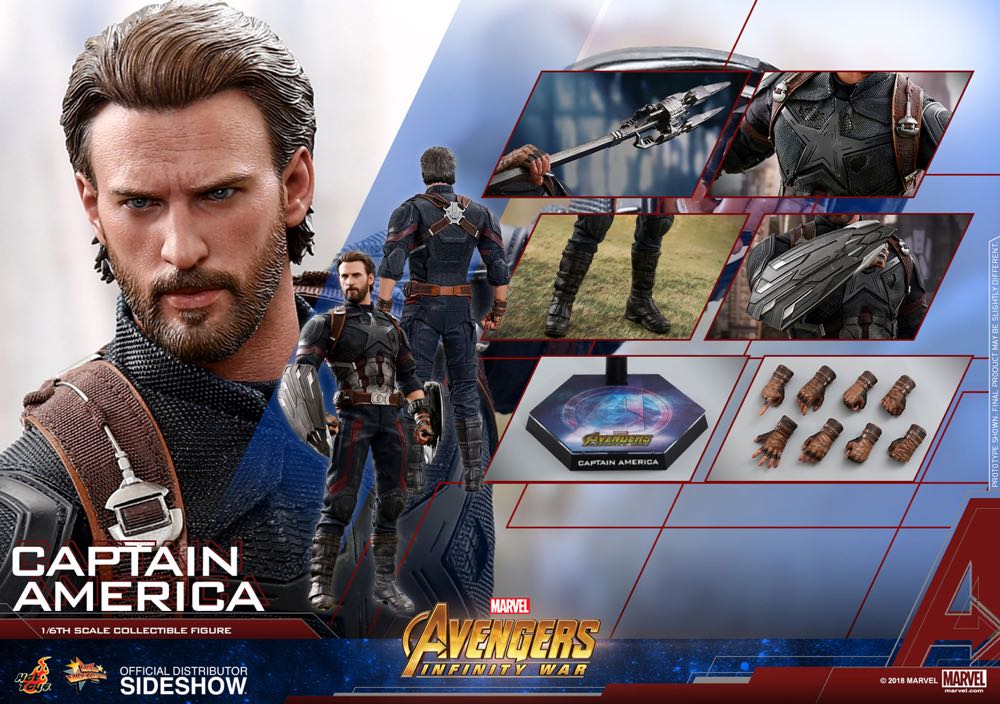 Hot Toys MMS 480 Infinity War Captain America - Hot Toys (Captain America) action figure collectible - Main Image 2