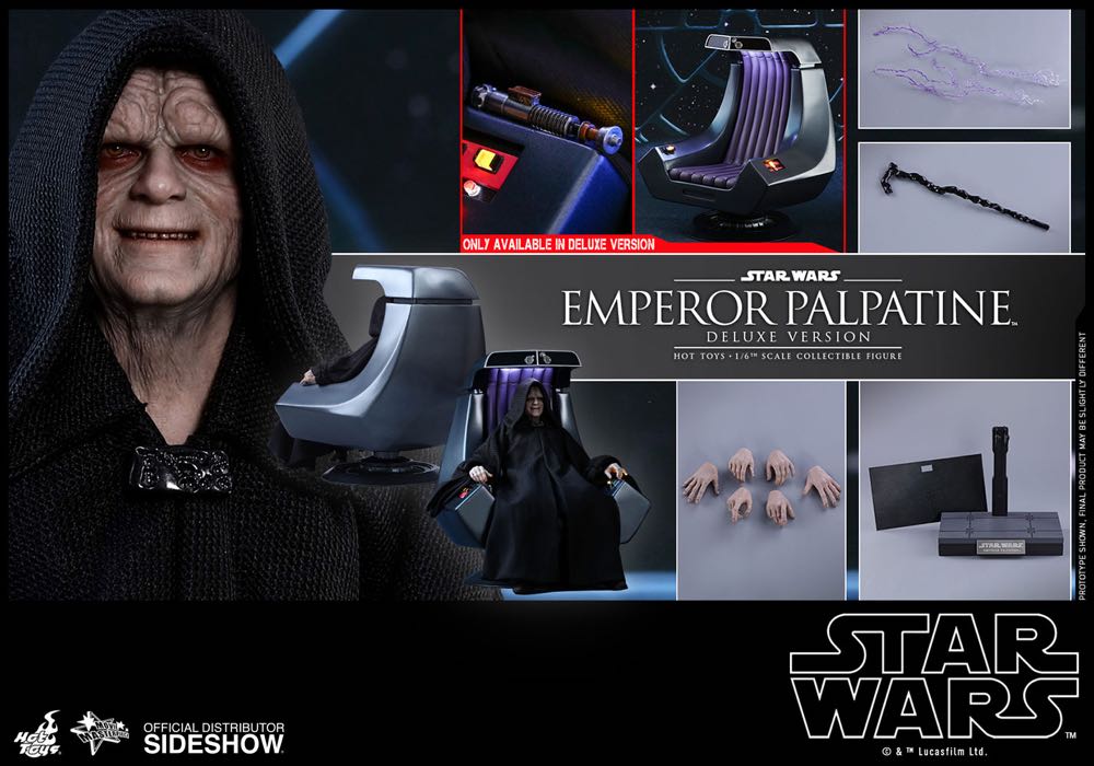Emperor Palpatine Deluxe - Hot Toys (Star Wars (Return Of The Jedi)) action figure collectible - Main Image 2
