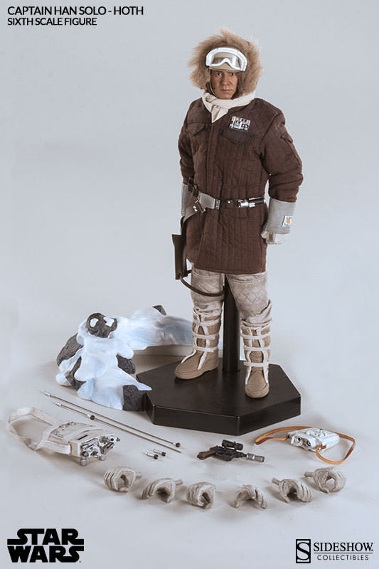 Sideshow Empire Strikes Back Captain Han Solo (Hoth) - Sideshow Collectibles (Han Solo) action figure collectible - Main Image 2