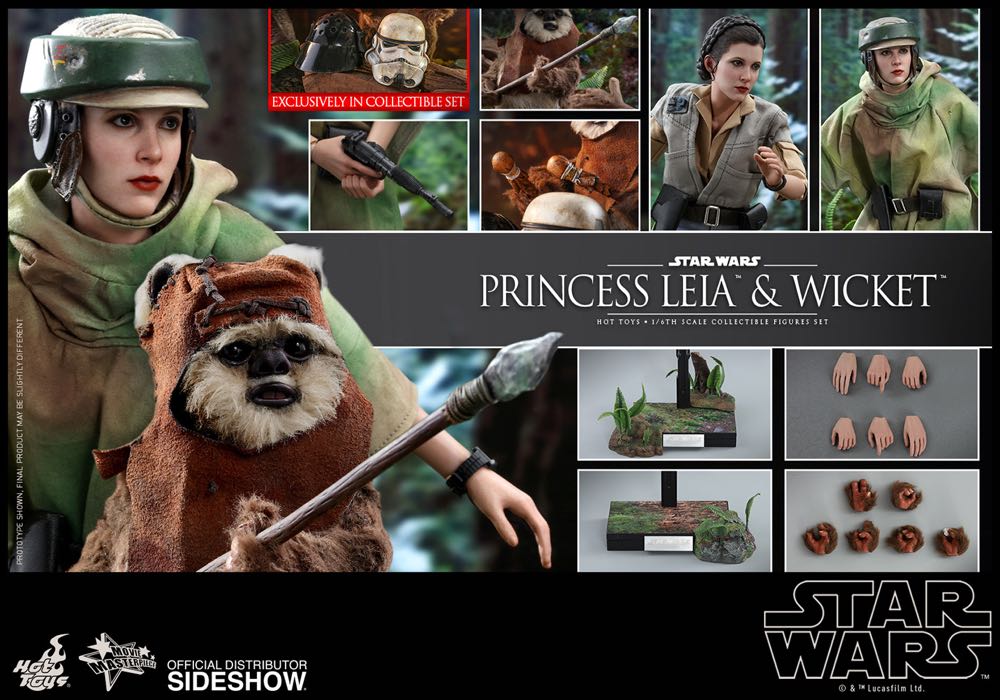 Hot Toys MMS 551 Return Of The Jedi Princess Leia & Wicket - Hot Toys (Princess Leia Organa) action figure collectible - Main Image 2