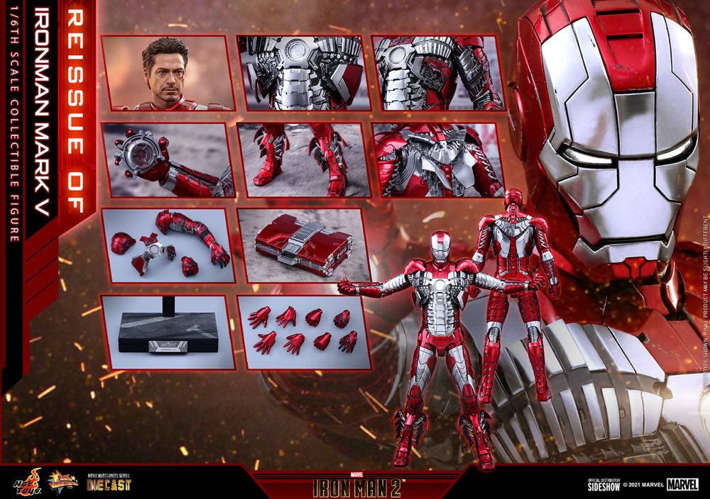 Hot Toys MMS 400 Iron Man Mark V Die-cast (re-issue) - Hot Toys (Iron Man) action figure collectible - Main Image 2