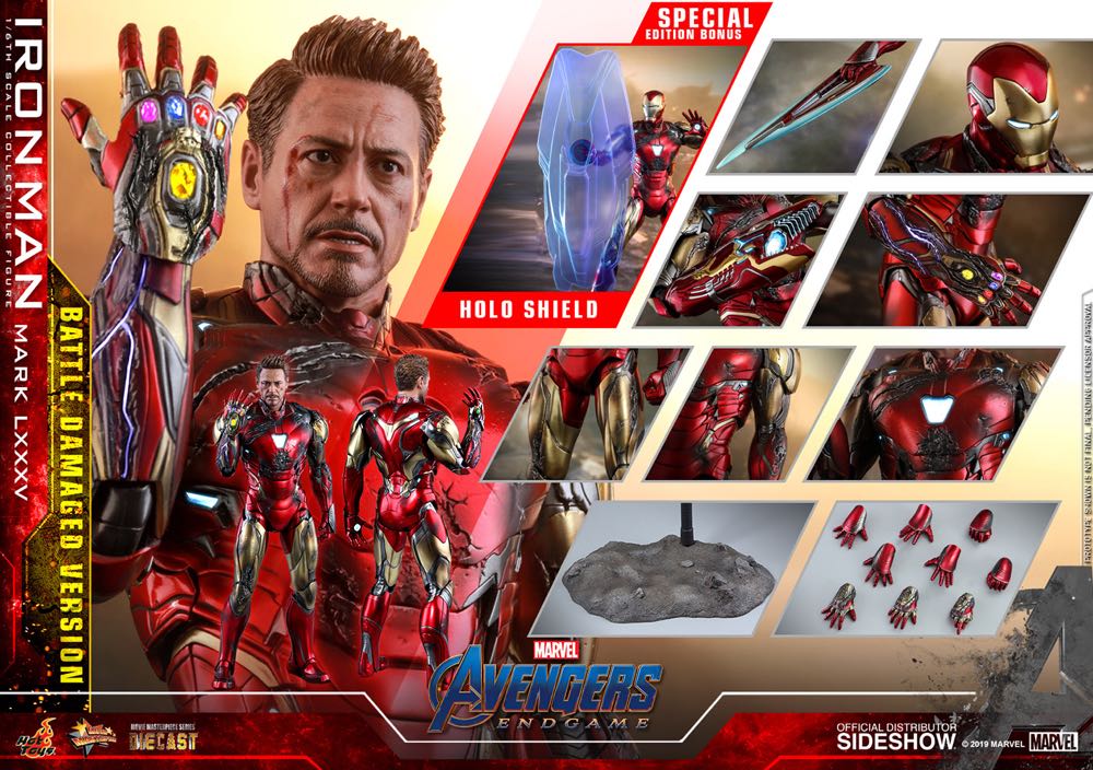 Hot Toys MMS 543 Endgame Iron Man Mark 85 Battle Damaged - Hot Toys (Iron Man) action figure collectible - Main Image 2