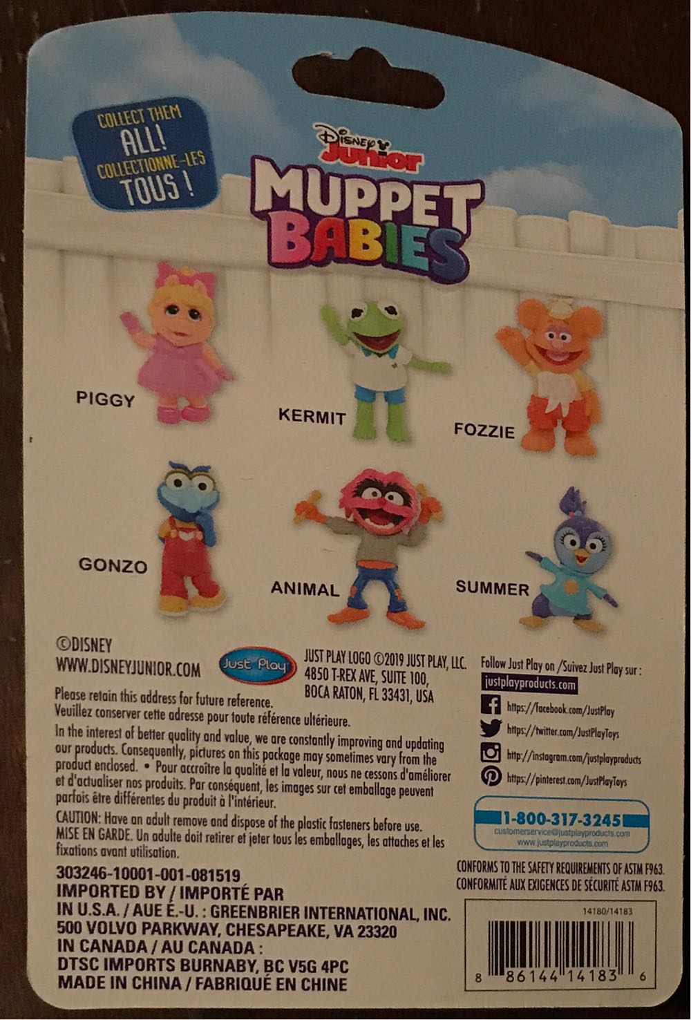 Muppet Babies - Fozzie Bear Figure - Just Play (Disney) action figure collectible [Barcode 886144141836] - Main Image 3