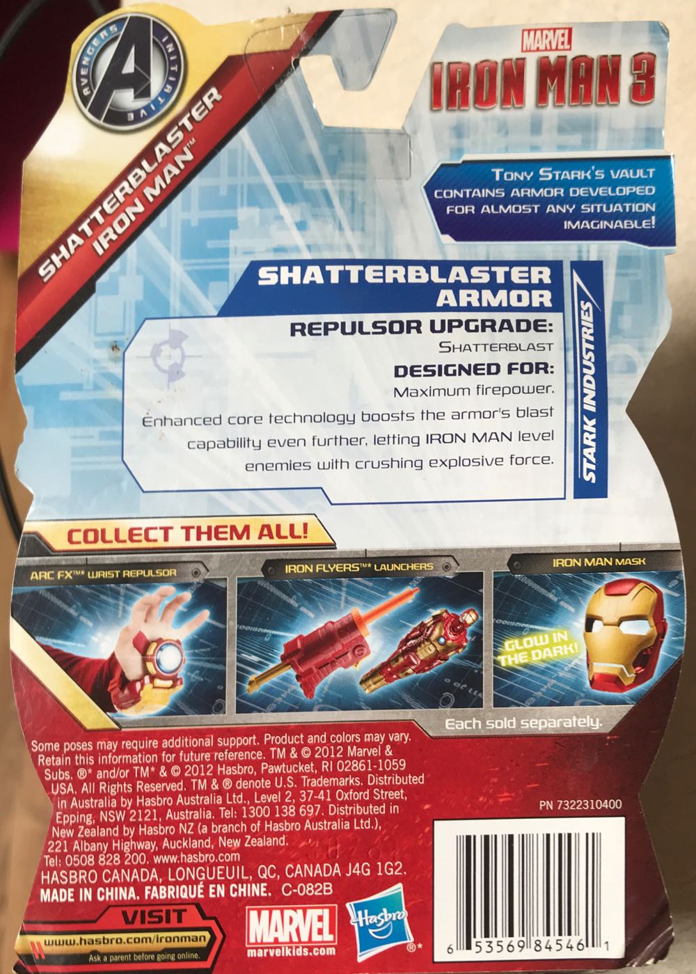 Iron Man (Shatterblaster) - Hasbro (Iron Man 3) action figure collectible [Barcode 653569845461] - Main Image 2