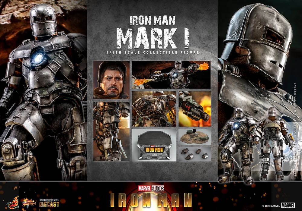 Hot Toys MMS 605 Iron Man Mark I Die-Cast - Hot Toys (Iron Man) action figure collectible - Main Image 2