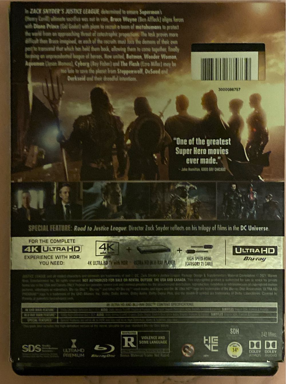 Zack Snyder’s Justice League 4k Ultra HD Blu-ray  action figure collectible [Barcode 883929774739] - Main Image 2