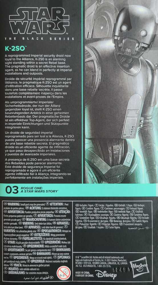 K-2SO - Hasbro (Star Wars: The Black Series) action figure collectible [Barcode 5010993905096] - Main Image 2