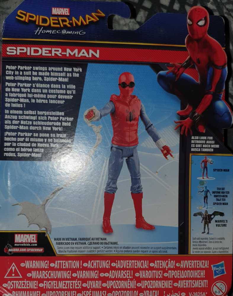 Hasbro Spiderman Homemade Suit 15cm - Hasbro (Spiderman Homecoming) action figure collectible [Barcode 5010993334285] - Main Image 3