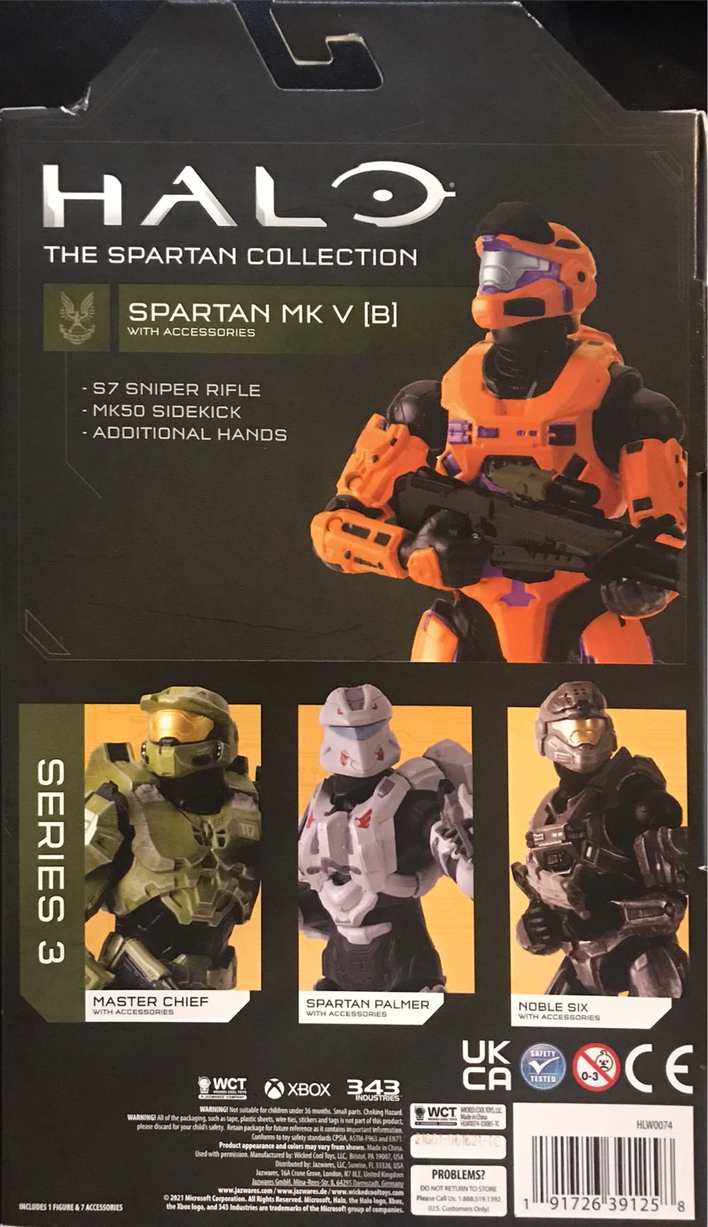 Halo - Spartan Mk V - Wicked Cool Toys / Jazwares (Halo The Spartan Collection) action figure collectible [Barcode 191726391258] - Main Image 2
