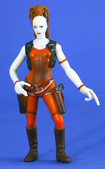 Aurra Sing (Bounty Hunter) - Hasbro (2000-2002 The Power of the Jedi) action figure collectible [Barcode 076930845844] - Main Image 2