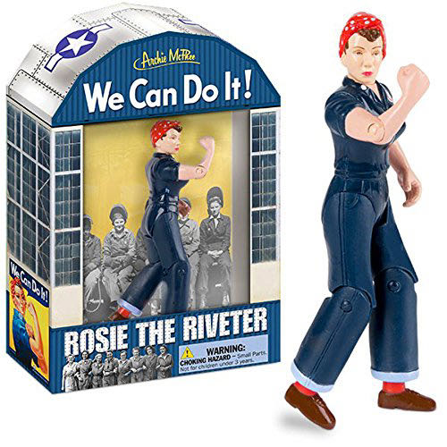 Archie Mcphee Rosie The Riveter Action Figure Multi-colored 8”  action figure collectible [Barcode 739048125610] - Main Image 1