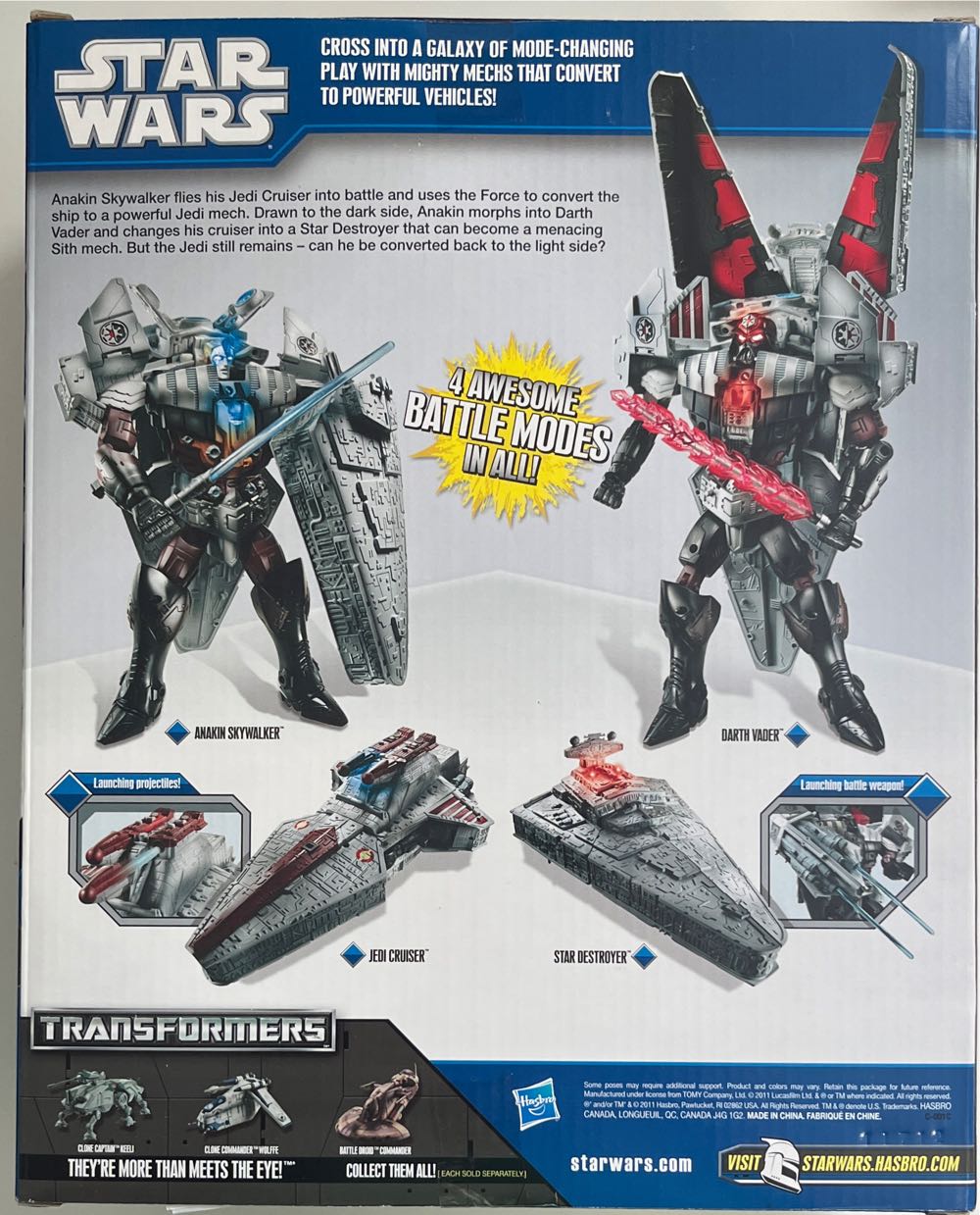 Transformers Star Wars Darth Vader to Star Destroyer Missing Missle With Bad Box  - Hasbro (Transformers: Crossovers) action figure collectible [Barcode 653569622352] - Main Image 2