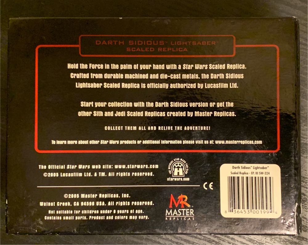 Master Replicas - Darth Sidious Lightsaber Best Buy Exclusive  action figure collectible - Main Image 4