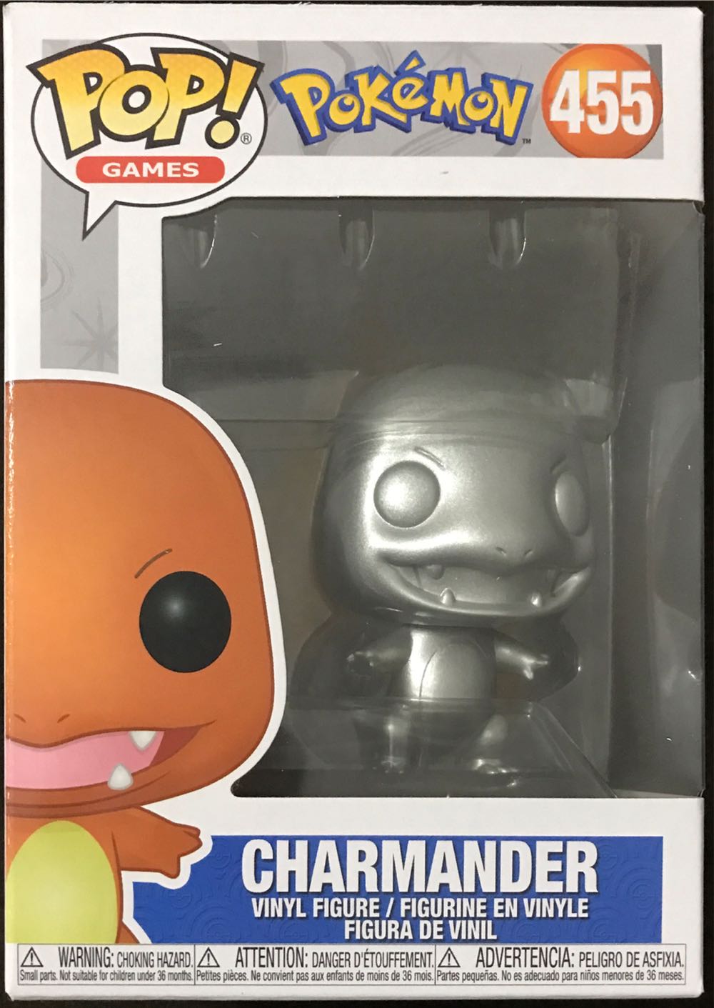 Pokemon: Charmander Silver Metallic #455  action figure collectible [Barcode 889698563109] - Main Image 2