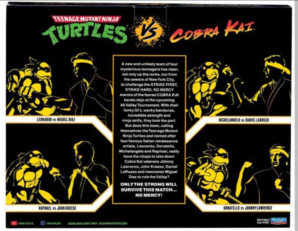 Playmates Toys TMNT vs Cobra Kai Michelangelo Vs Daniel Larusso  - Playmates Toys (Teenage Mutant Ninja Turtles) action figure collectible [Barcode 043377812937] - Main Image 2