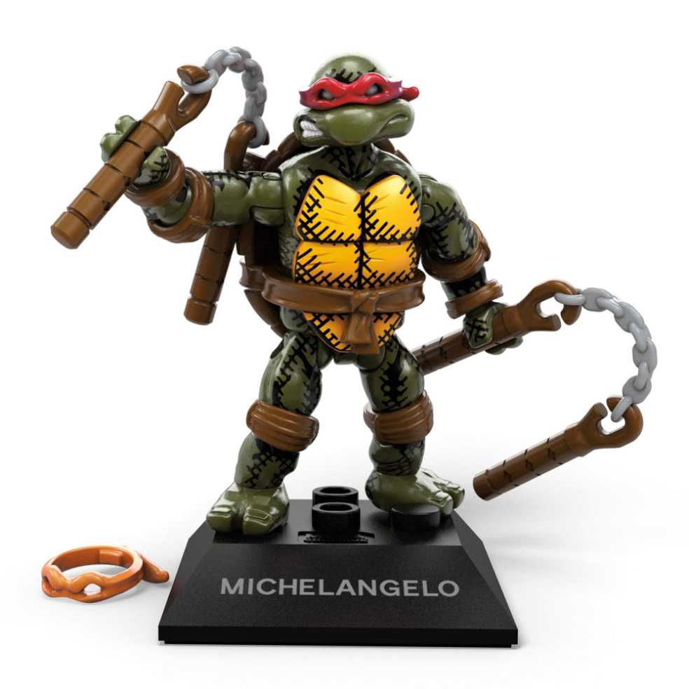 Mega Contrux Black Series Tmnt Teenage Mutant Ninja Turtle Michelangelo - Mega Construx (Mega Construx) action figure collectible [Barcode 887961887198] - Main Image 2