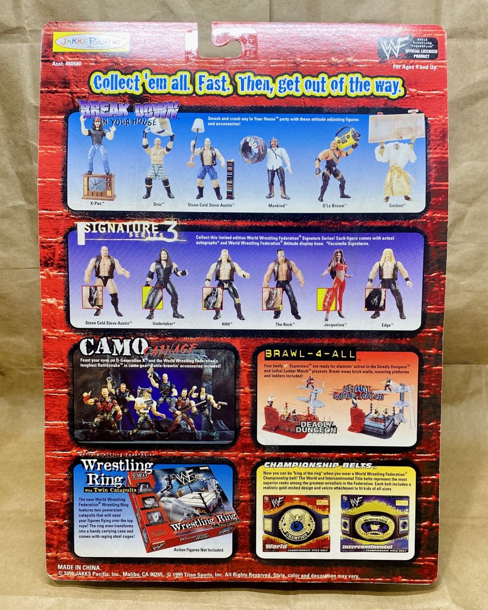 WWE King Of The Ring Bone Crunching Mankind Mr. Socko Wwe Bca New - Jakks Pacific (WWF King Of The Ring) action figure collectible [Barcode 039897805832] - Main Image 2